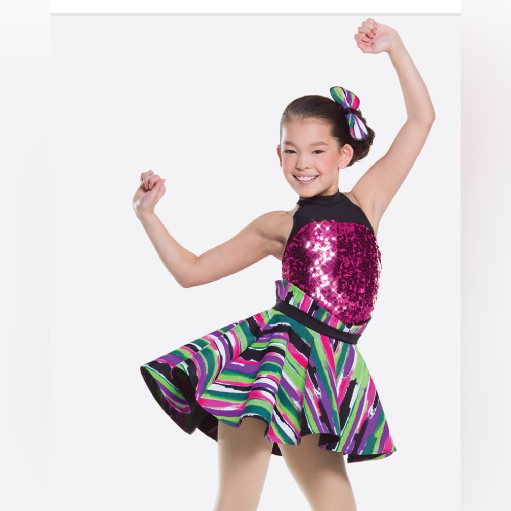 Revolution dance wear girls “LETS GO” outfit 
Built in shorts